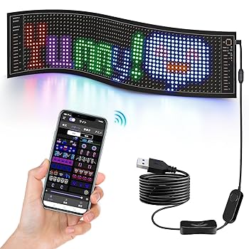 Amazon.co.jp: JINS&VICO LED電光掲示板 曲げ可能 LED看板 RGB